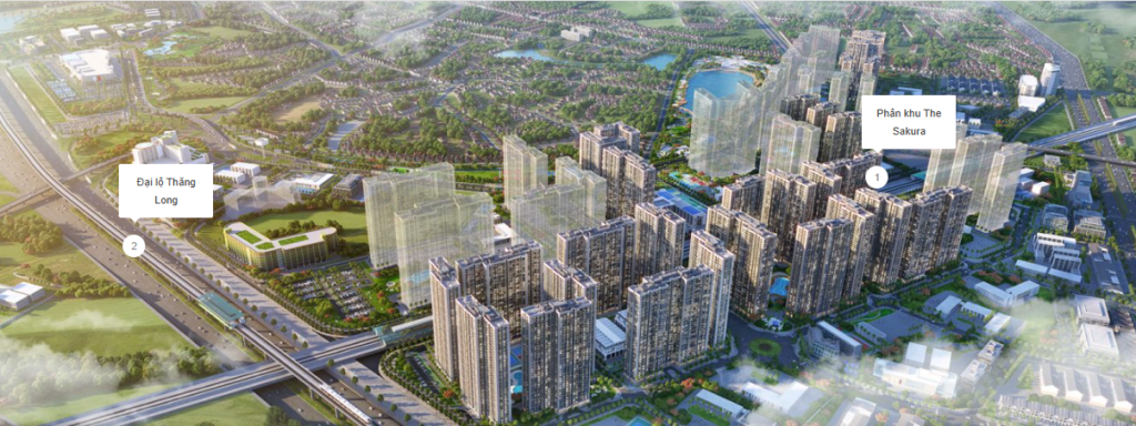 Vị trí phân khu Sakura - Vinhomes Smart City