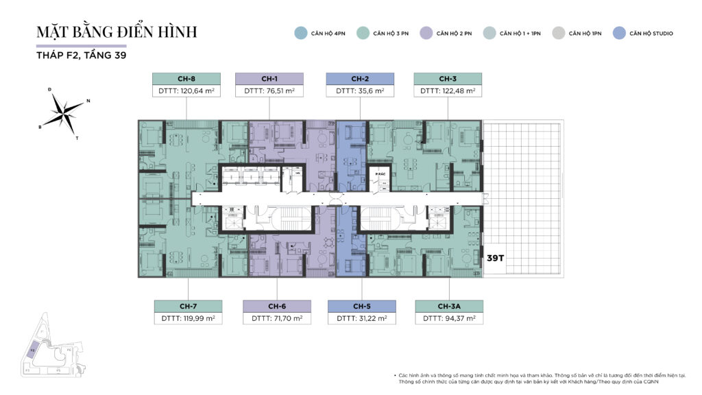 Toà (F2) Mặt Bằng Tầng 39