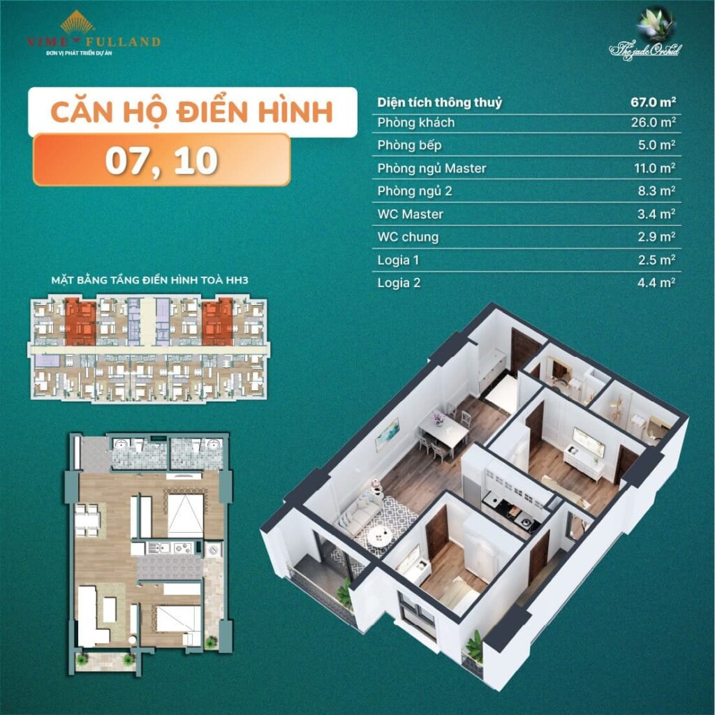 Thiết kế căn hộ điển hình 07 - 10
