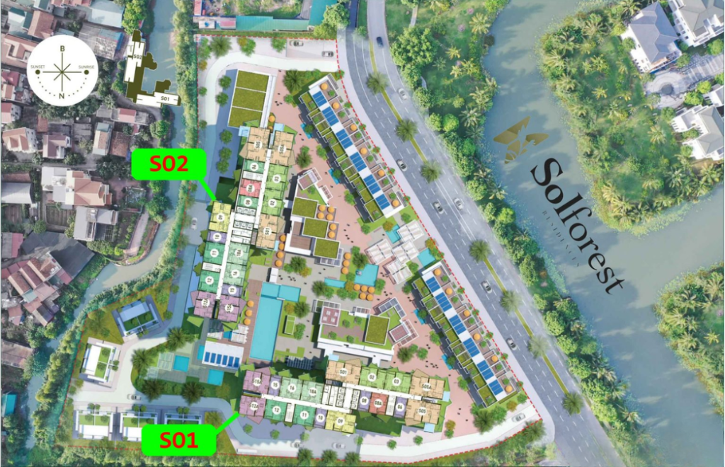 Mặt bằng phân khu Sol Forest