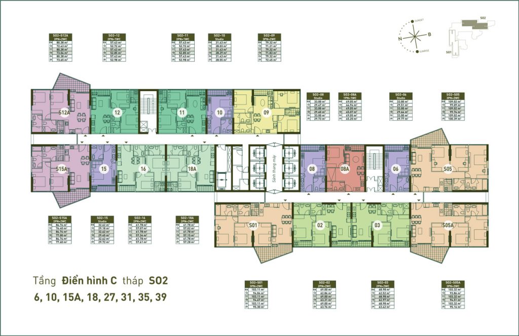 Tầng Điển Hình C Tháp S02