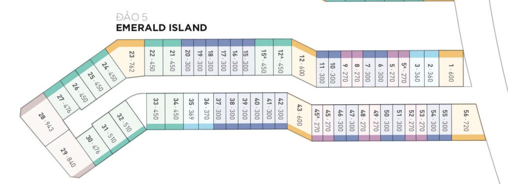 Mặt bằng đảo 5 EMERALD ISLAND ECOPARK