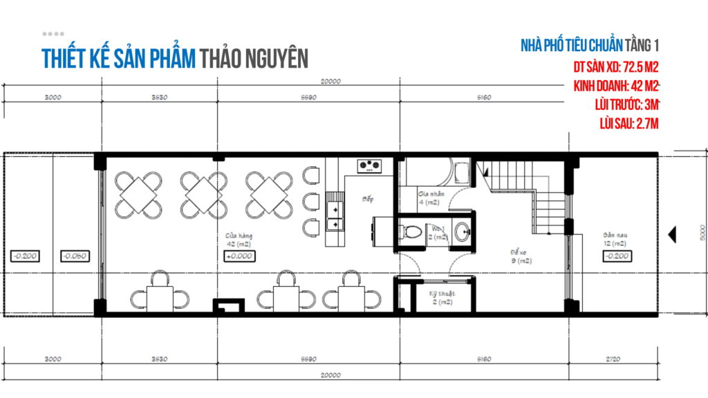 Mặt bằng nhà phố thảo nguyên điển hình t1 Mặt bằng nhà phố thảo nguyên điển hình t1