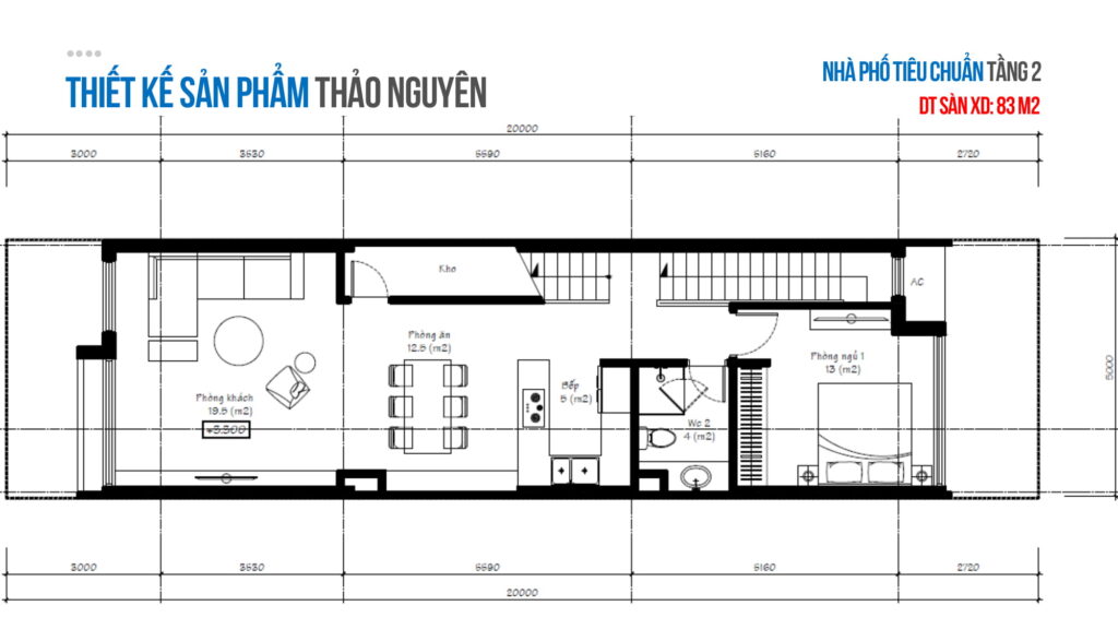 Mặt bằng nhà phố thảo nguyên điển hình t2 Mặt bằng nhà phố thảo nguyên điển hình t2