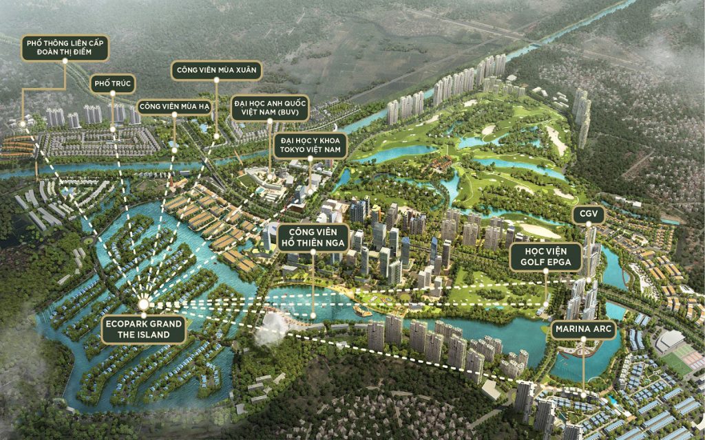 Vị Trí biệt thự đảo Ecopark Grand Vị Trí biệt thự đảo Ecopark Grand