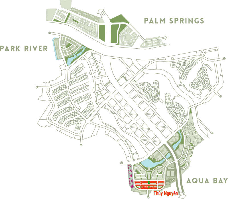 Vị trí nhà phố thuỷ nguyên Ecopark