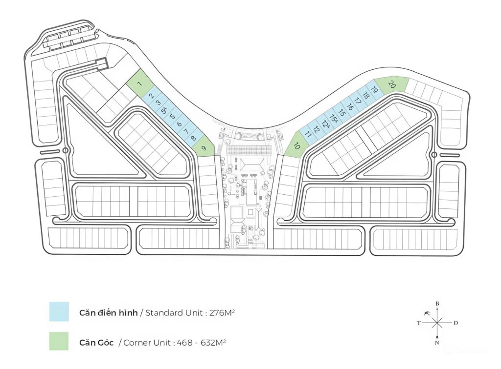 Mặt bằng khu biệt thự & nhà phố Marina Ecopark Mặt bằng khu biệt thự & nhà phố Marina Ecopark