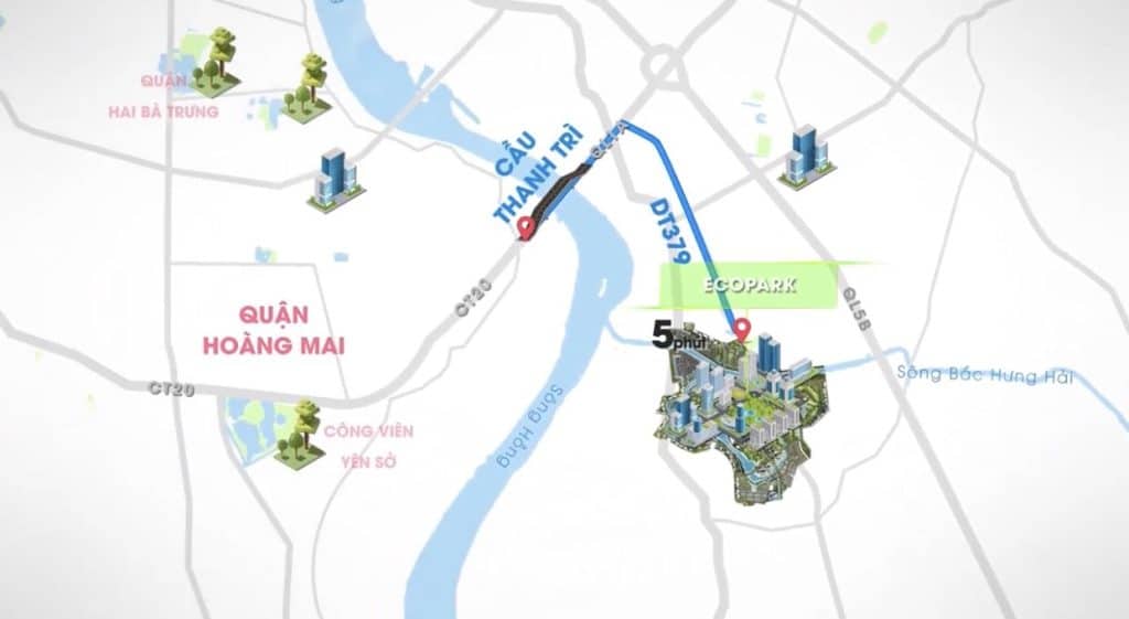 Vai Trò Cầu Thanh Trì TỚI Ecopark