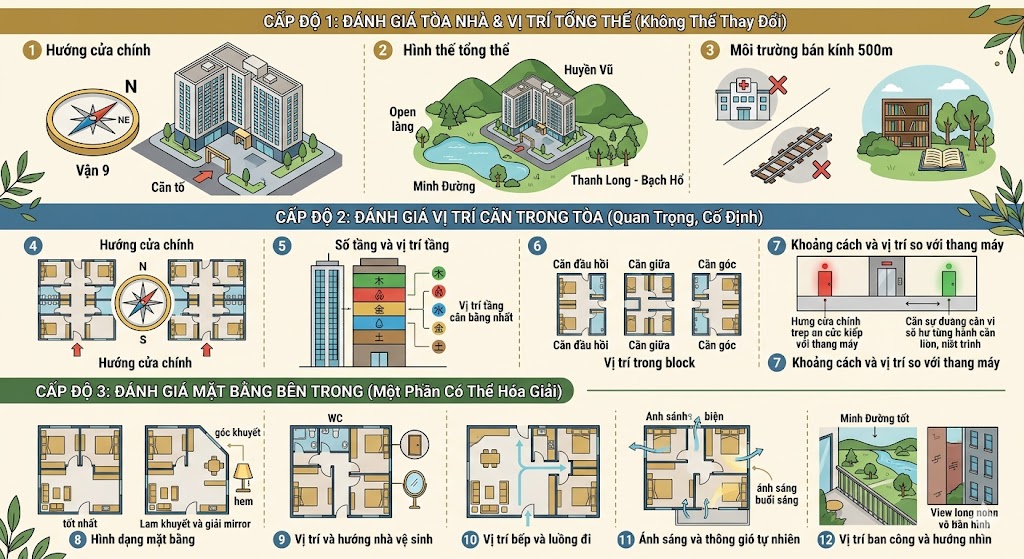 12 Nguyên Tắc Phong Thủy Chung Cư 12 Nguyên Tắc Phong Thủy Chung Cư