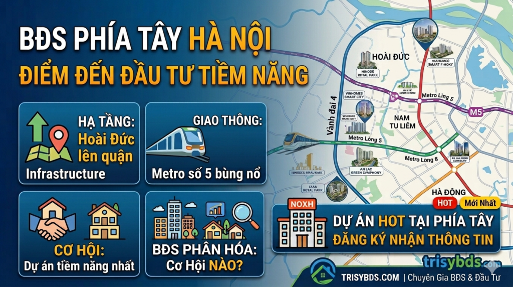 BĐS Phía Tây Hà Nội 2026: 8 Dự Án Đón Đầu Hạ Tầng Bùng Nổ