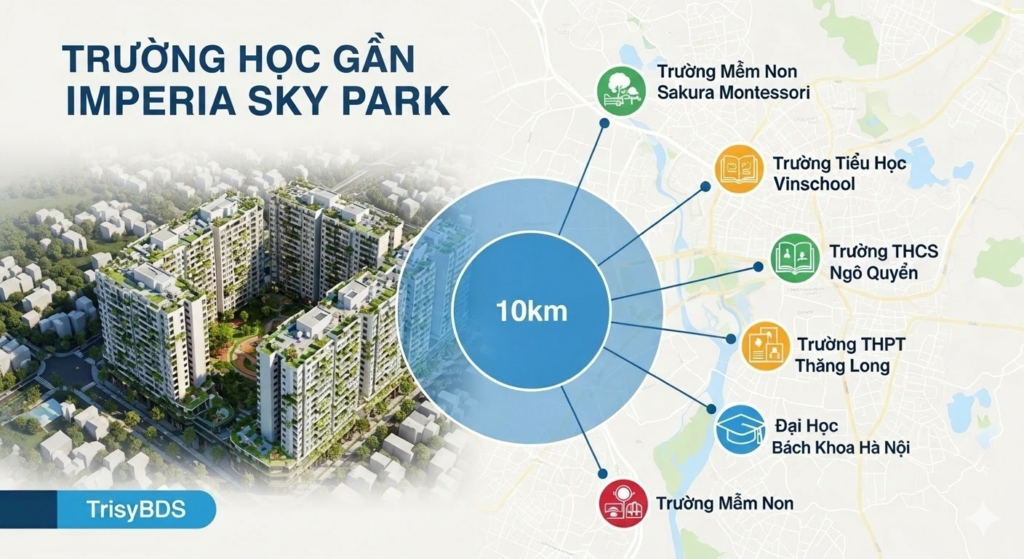 Trường Học Gần Imperia Sky Park – Từ Mầm Non Đến Đại Học Bán Kính 10km
