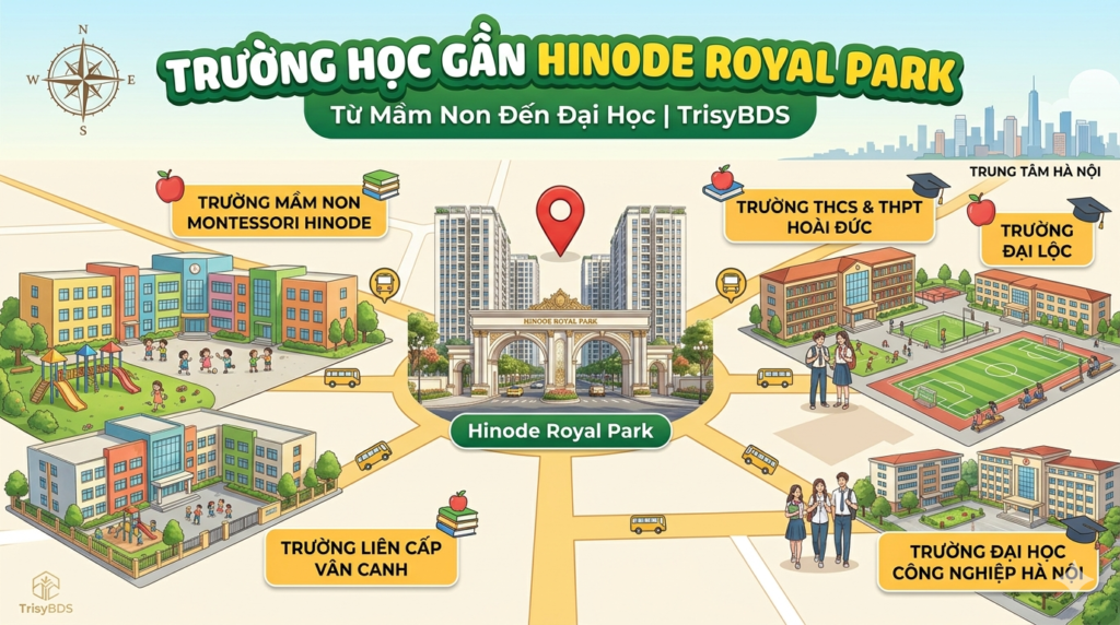 Trường Học Gần Hinode Royal Park – Từ Mầm Non Đến Đại Học