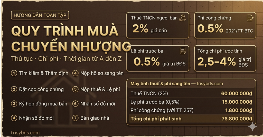 Quy trình mua nhà chuyển nhượng
