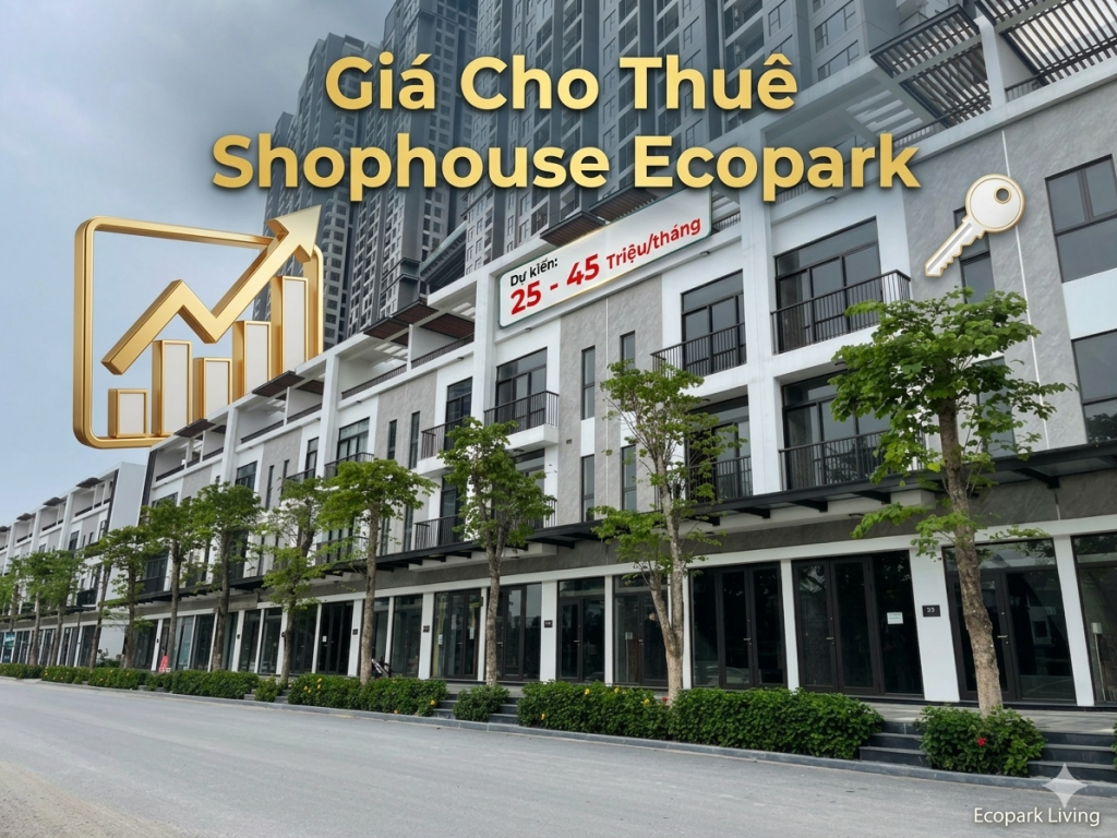 Gía cho thuê Shophouse tại Ecopark