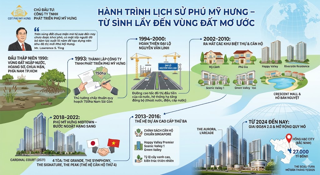 Hành trình phát triển của CĐT Phú Mỹ Hưng