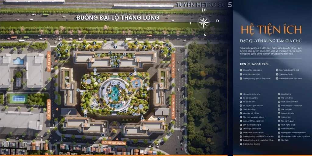 Hệ tiện ích đặc quyền tại Imperia Sky Park