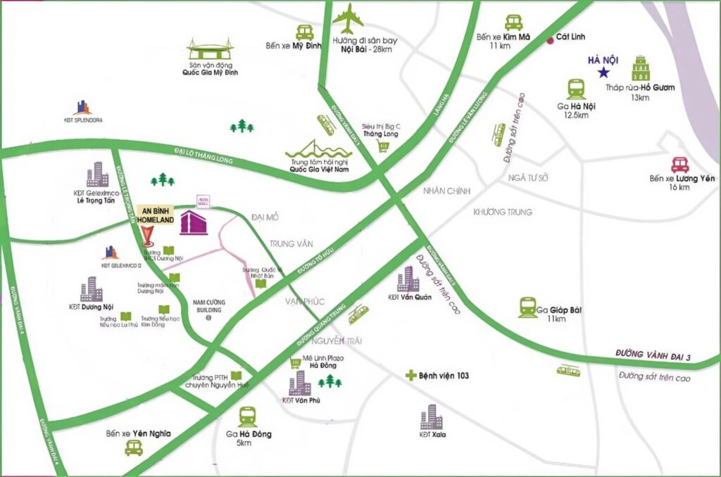 Liên kết Vị trí Chung cư An Bình Homeland