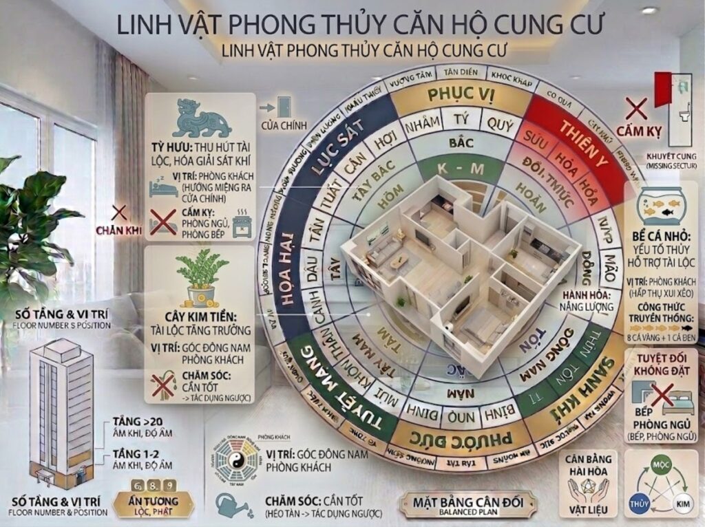Linh Vật Phong Thủy Phù Hợp Với Căn Hộ Chung Cư