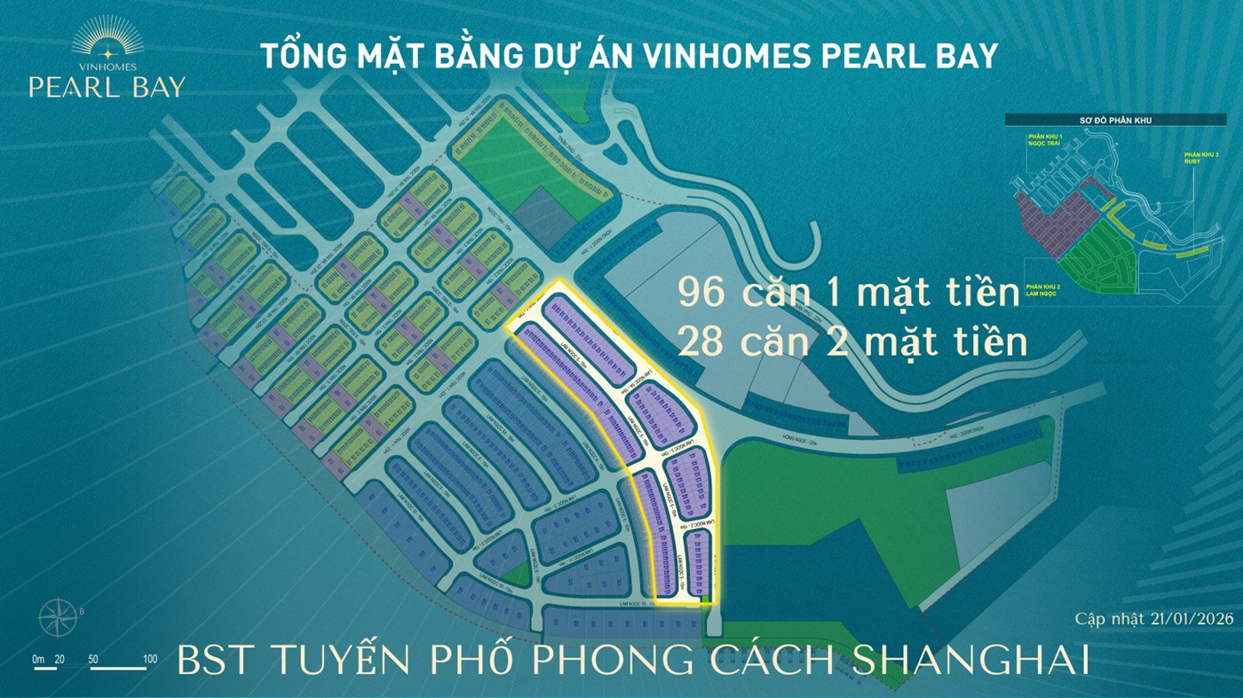 Mặt bằng phong cách Shanghai Vinhomes Pearl Bay