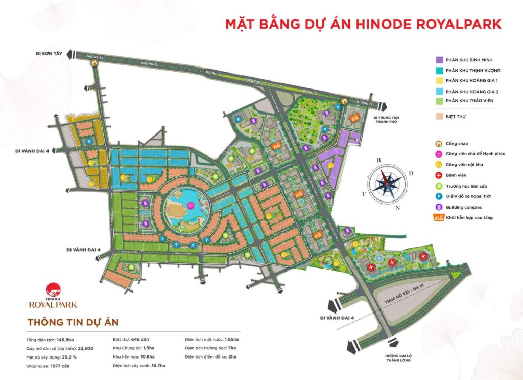 Mặt bằng tổng thể Hinode Royal Park