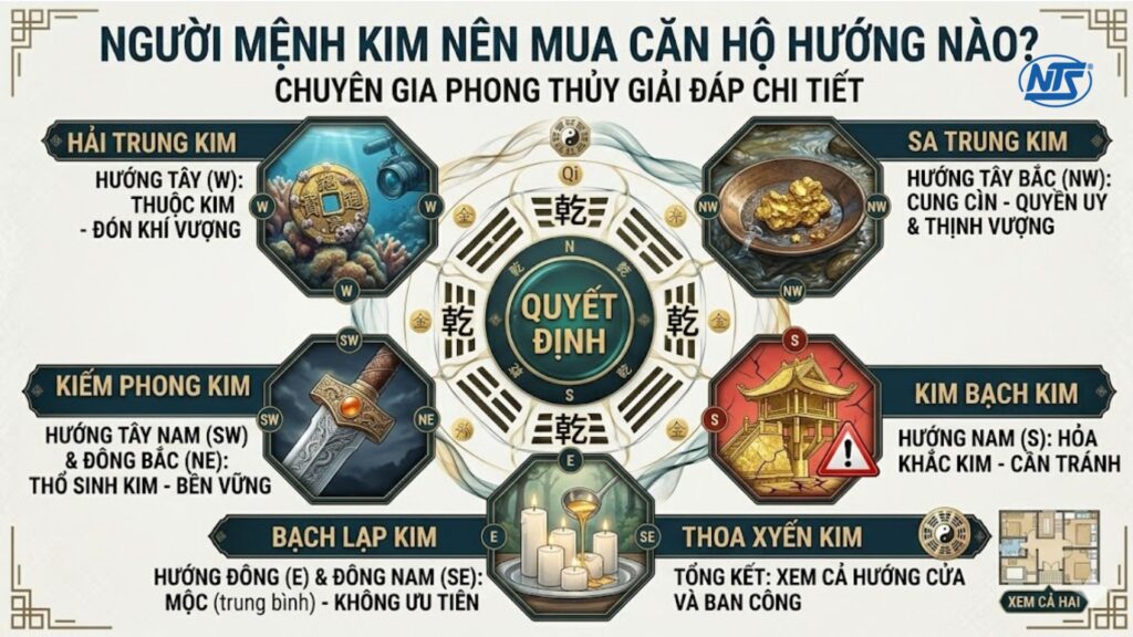 Người Mệnh Kim Nên Mua Căn Hộ Hướng Nào