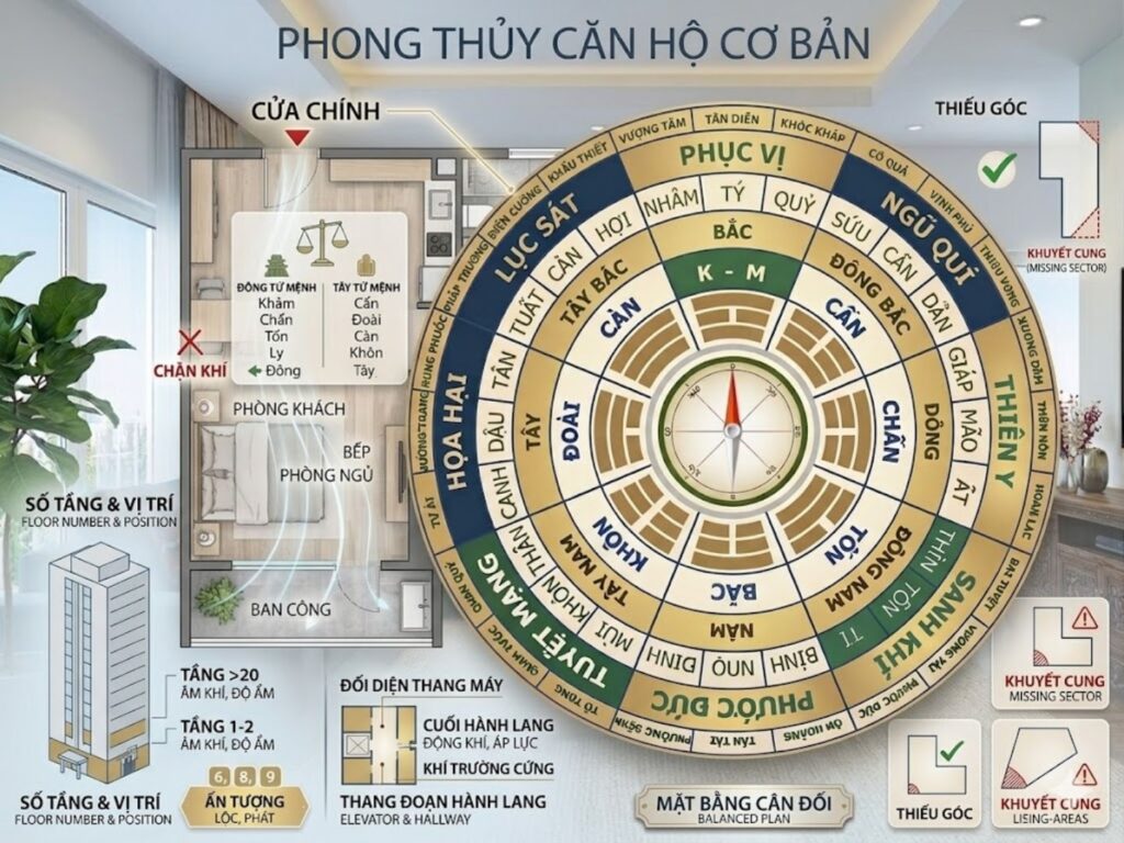 Những Yếu Tố Phong Thủy Cơ Bản Cần Kiểm Tra Khi Xem Căn Hộ