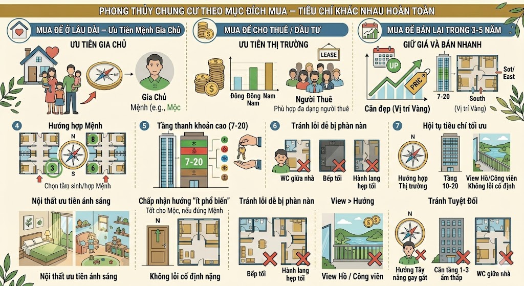 Phong Thủy Chung Cư Theo Mục Đích Mua Phong Thủy Chung Cư Theo Mục Đích Mua