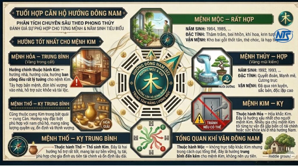 Tuổi Hợp Căn Hộ Hướng Đông Nam