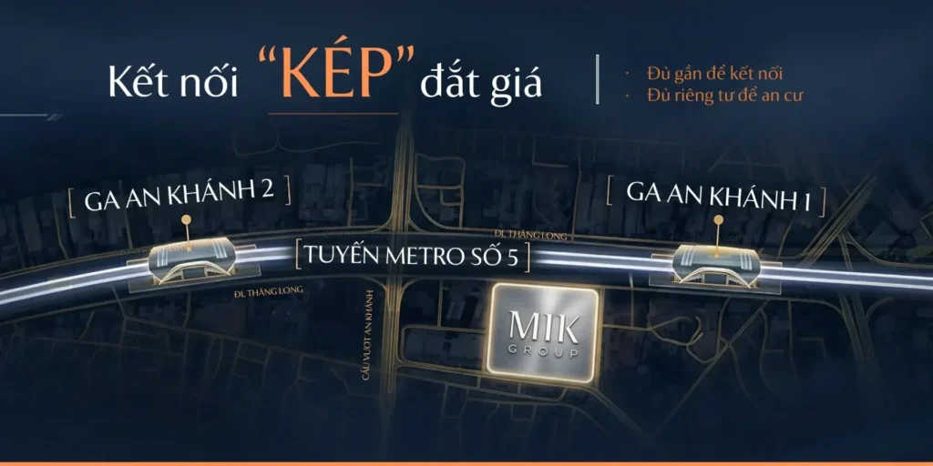 Vị trí nhà ga tuyến metro số 5 gần với Imperia Sky Park