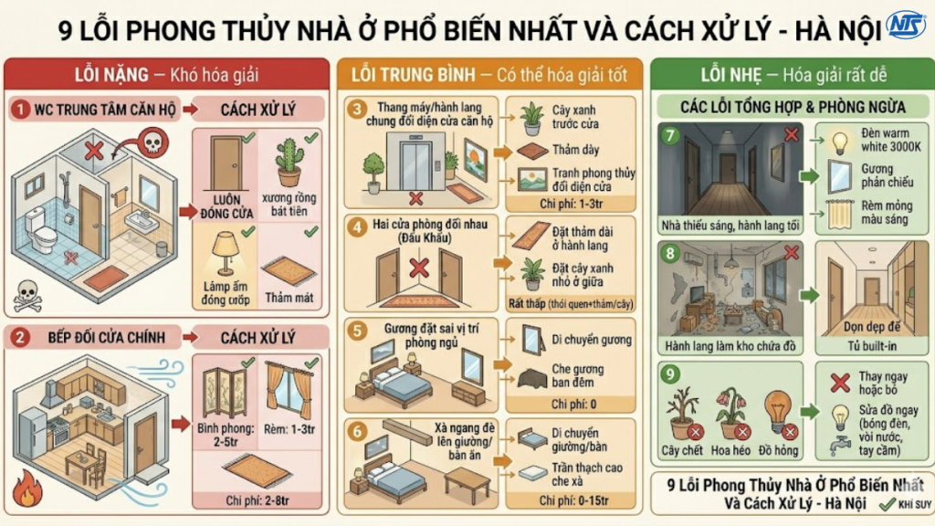 9 Lỗi Phong Thủy Nhà Ở Phổ Biến Nhất Và Cách Xử Lý