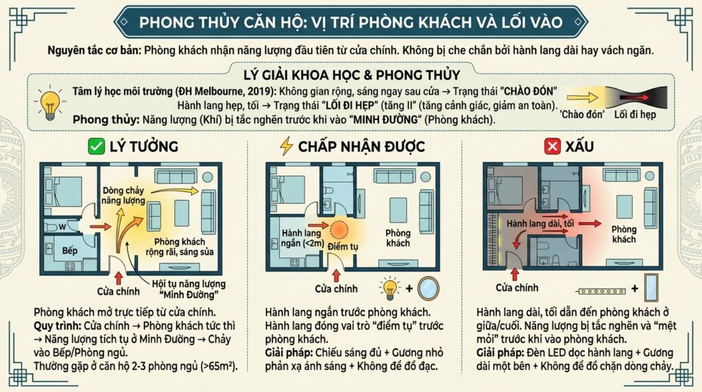 Phòng Khách Chung Cư Tốt Phải Ở Đâu Trong Mặt Bằng