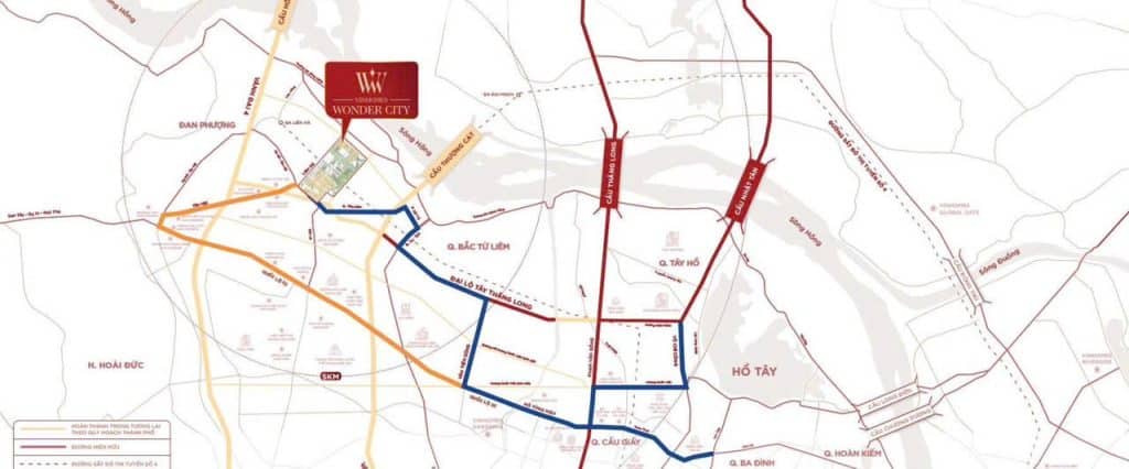 Vị trí Vinhomes Đan Phượng (Wonder City) Ở Đâu